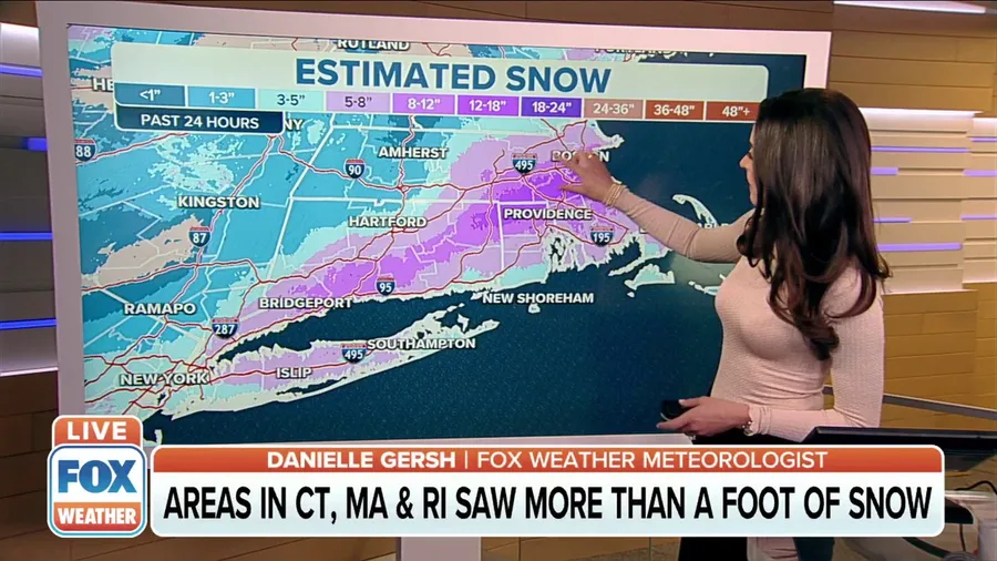 More than a foot of snow for areas of the Northeast