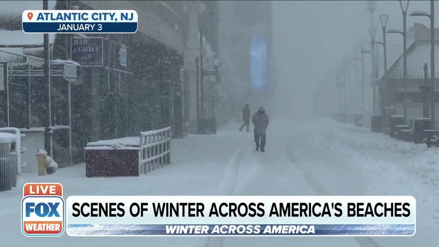 What beaches look like during the winter months 