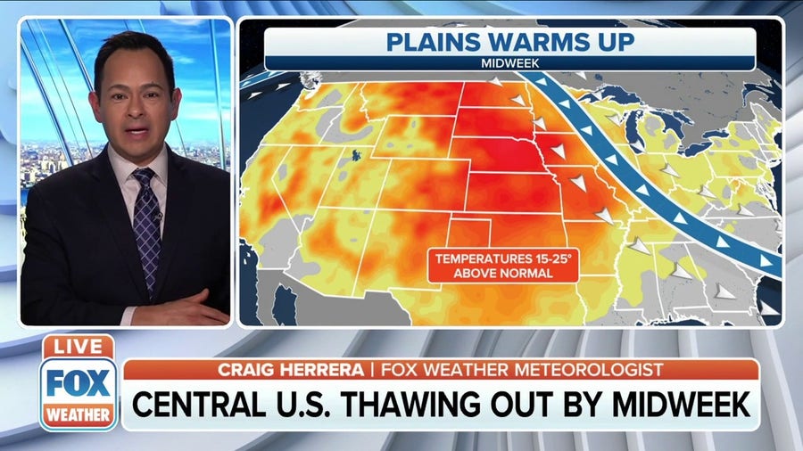 Plains to thaw out by midweek  