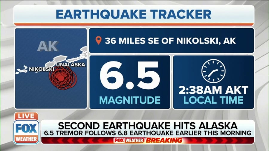 6.5 magnitude earthquake hits Alaska, second to hit Tuesday morning