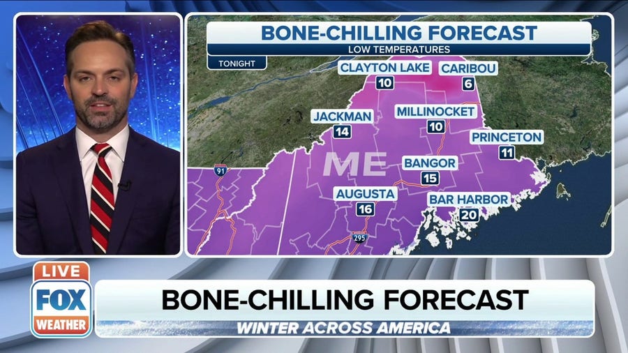 Bone-chilling temperatures across the US early this week