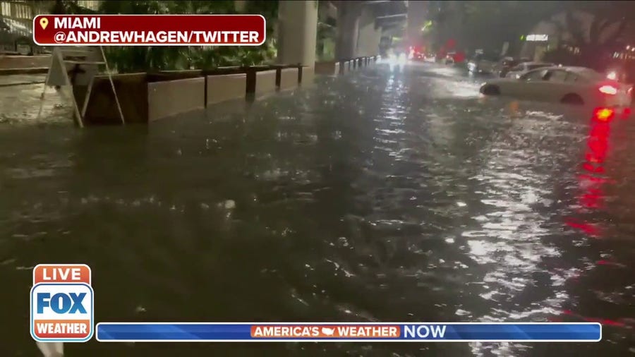 Video: Miami, Florida street turns into river due to flooding