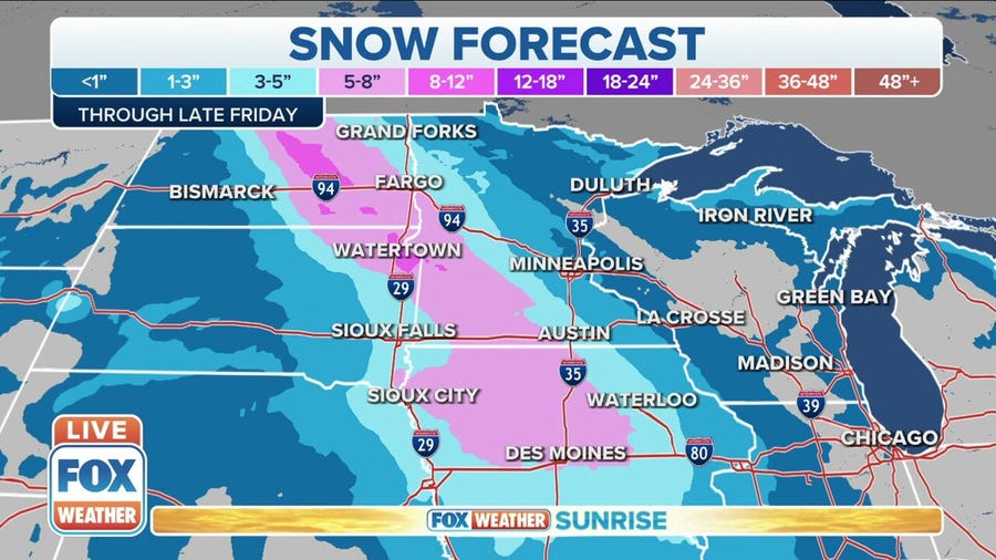 Midwest facing two rounds of snow this week