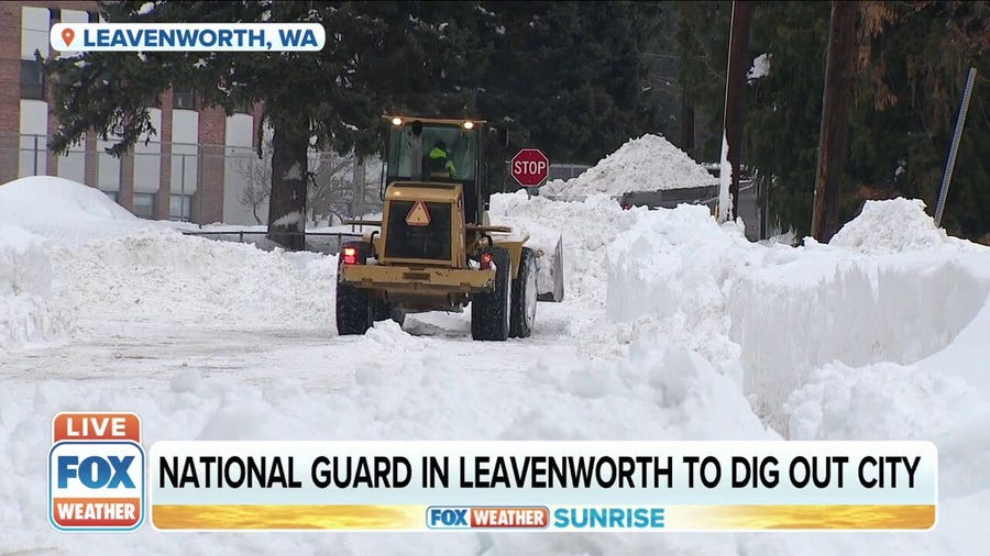 National Guard helping Washington town dig out from record snow