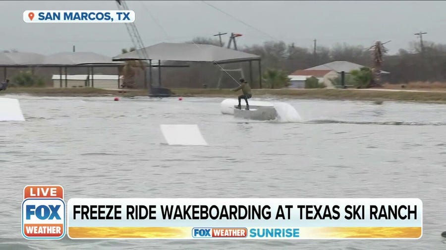 Wakeboarders brave the cold for annual competition in Texas