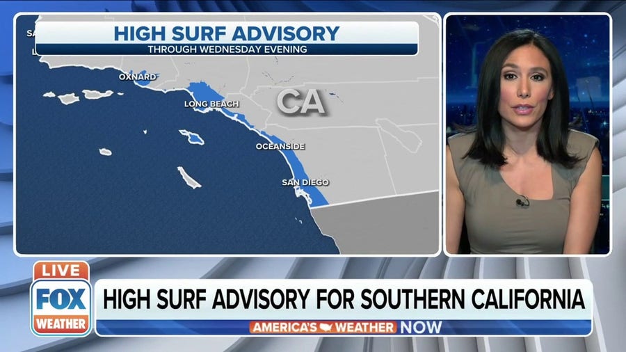 High surf advisory issued for Southern California through tonight