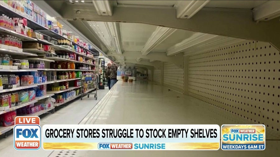 Grocery stores struggling to stock empty shelves due to recent winter storm