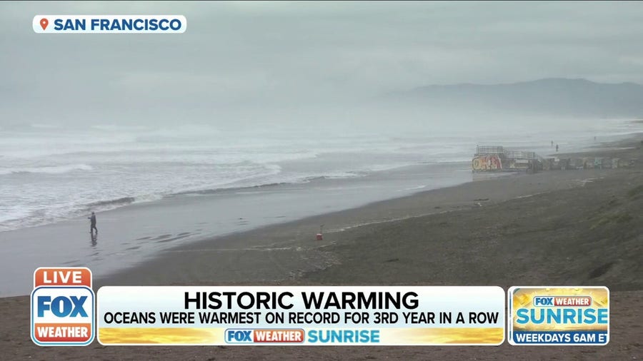 Oceans were warmest on record for third year in a row