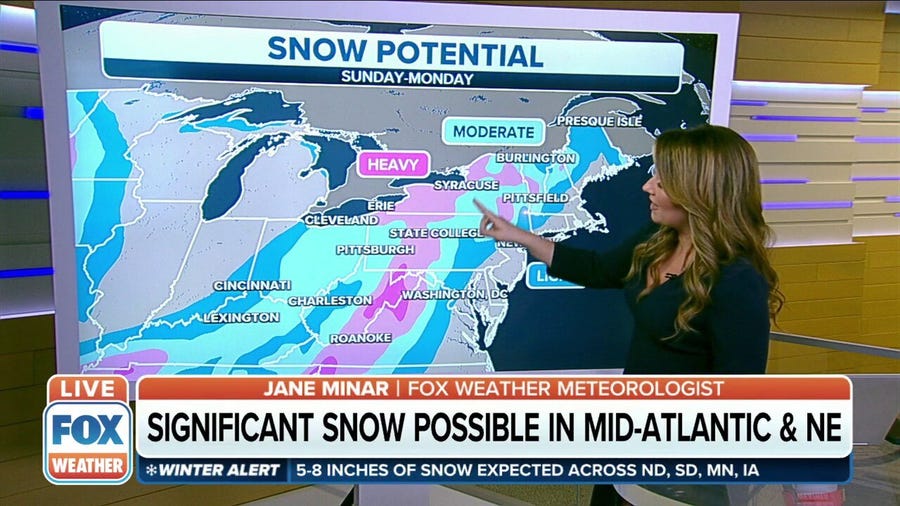 Significant snow possible in Mid-Atlantic, Northeast from powerful winter storm