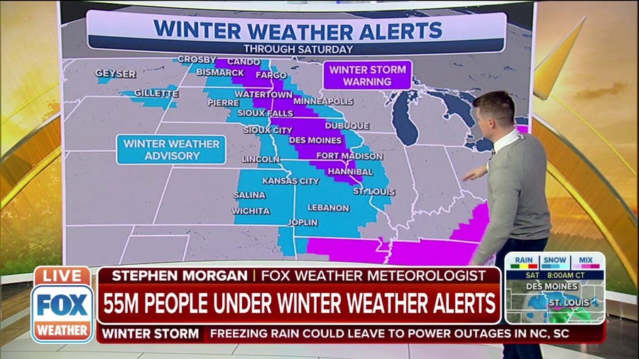 55 million people under winter weather alerts in Midwest