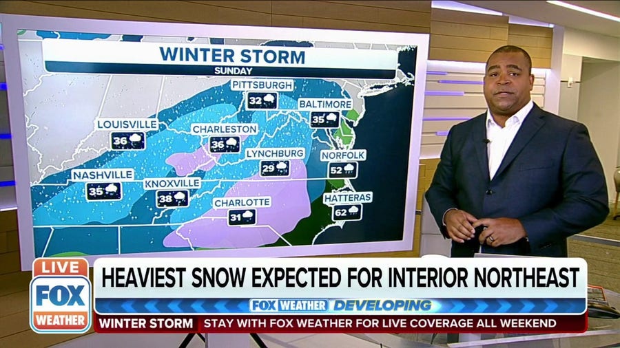 Heaviest snow expected for interior Northeast from major winter storm