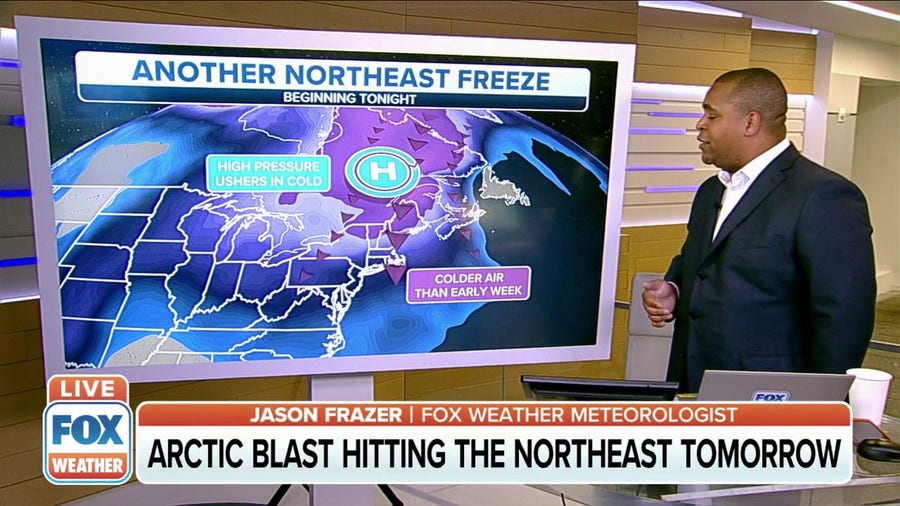 Dangerous wind chills invade Northeast as next blast of arctic air plunges south
