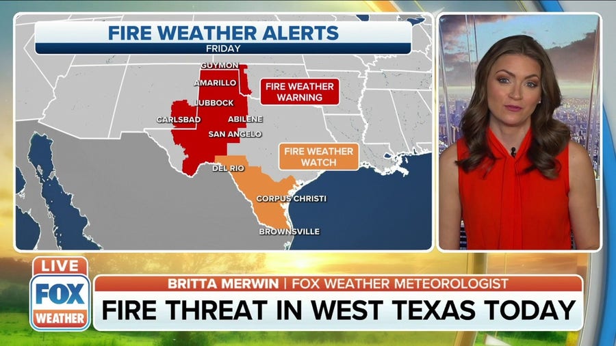 Fire weather alerts issued in West Texas for Friday