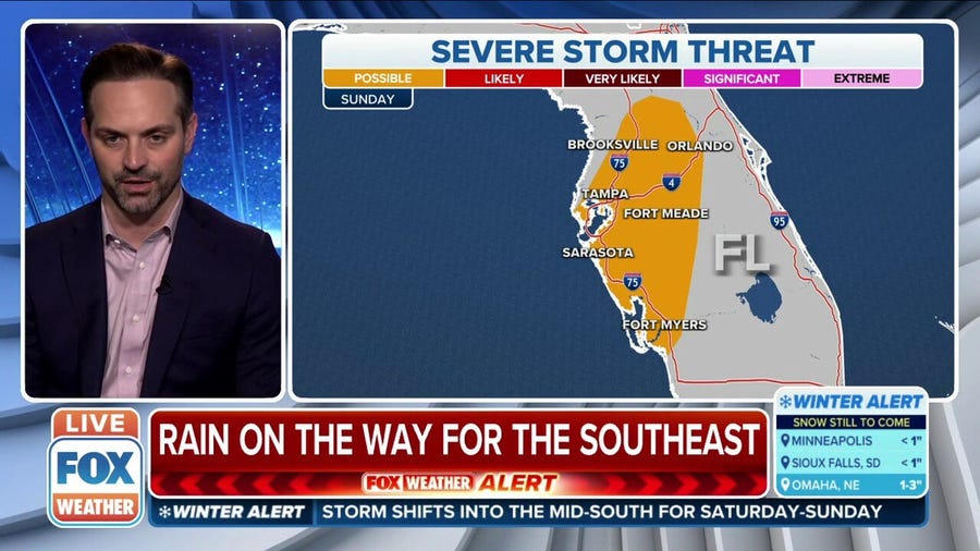 Severe storm threat possible for Florida this weekend