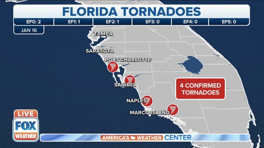 Recap of tornadoes that tore through Florida Sunday