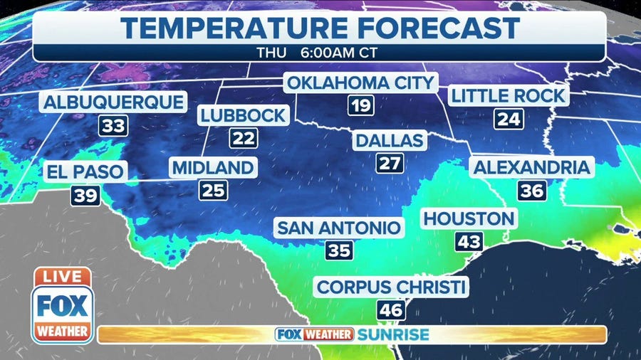 Temperatures in central, southern US take a rollercoaster ride this week