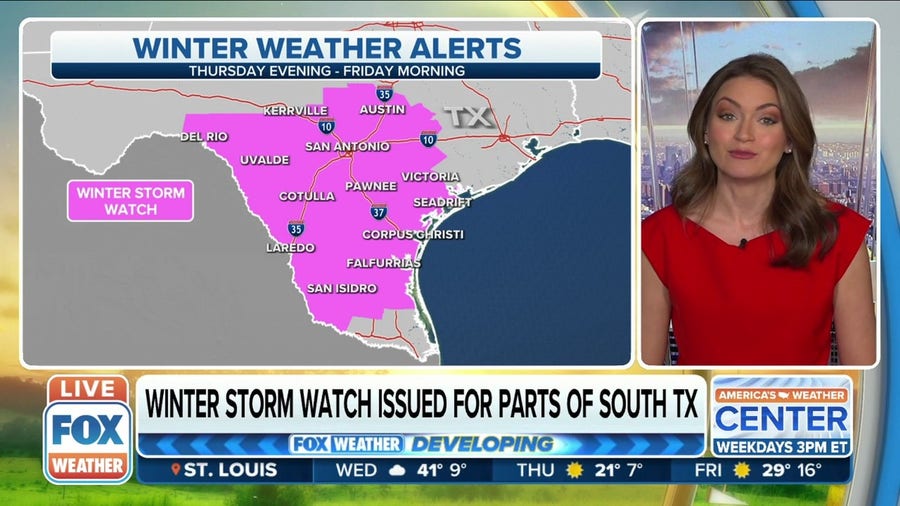 Winter Storm Watches issued in South Texas ahead of significant ice threat