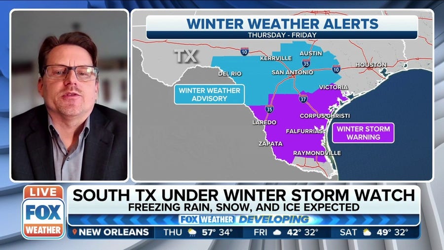 Texas to see 40 degree temperature plummet Thursday
