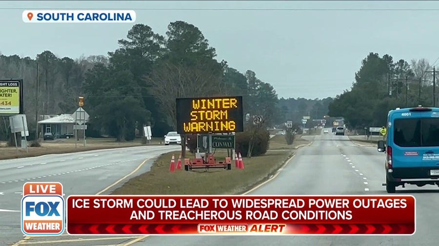 Ice storm could lead to power outages, treacherous road conditions in SC