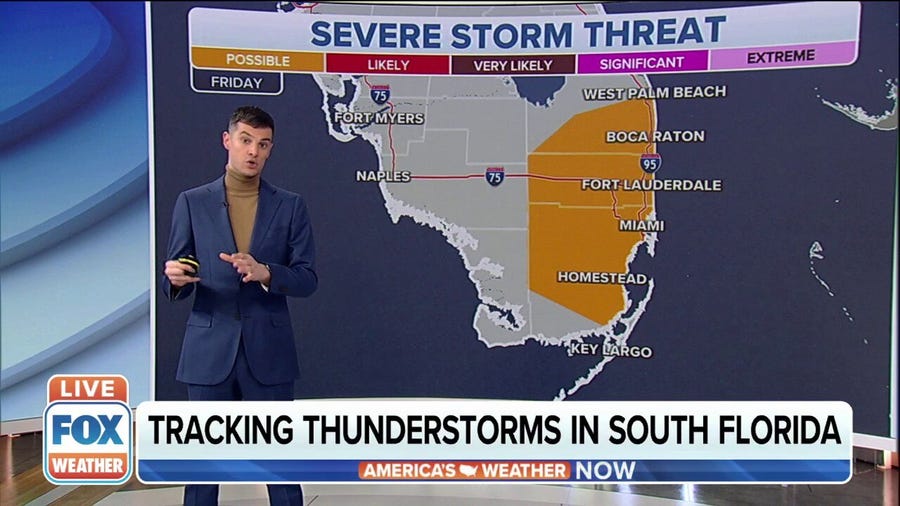 Severe storms in Florida could bring damaging winds gusts, large hail