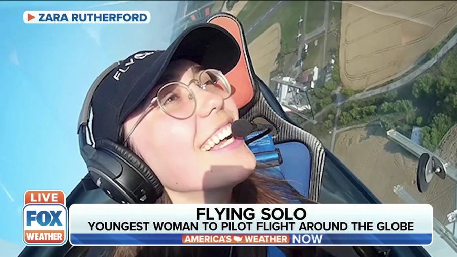 Youngest woman to fly alone around world had to combat extreme weather