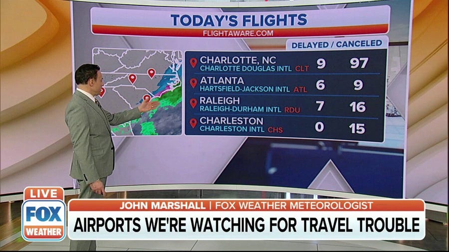 Saturday's flights: Airports we're watching for travel trouble