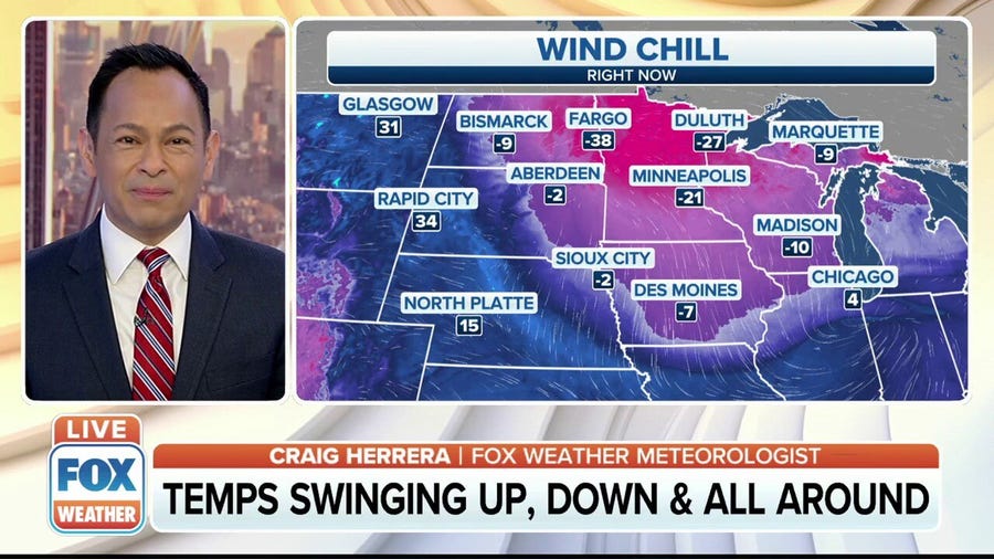 Frigid temperatures, dangerous wind chills gripping Upper Midwest