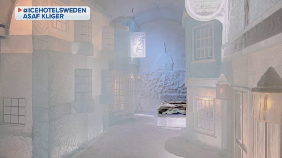 Bedrooms in the Icehotel