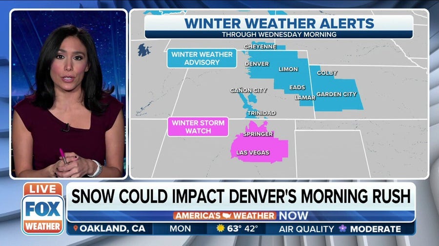 Denver looks at snowy morning commute Tuesday