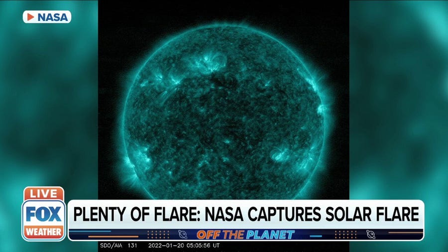 NASA image shows powerful solar flare shooting from Sun