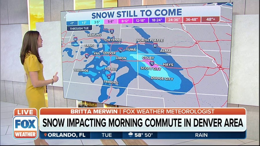 Up to 5 inches of snow possible Tuesday in Denver, High Plains