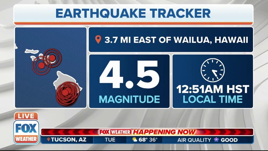 Magnitude 4.5 earthquake hits off coast of Hawaiian island