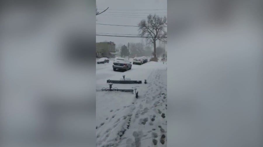 Watch: Snow covers streets of Denver, Colorado Tuesday