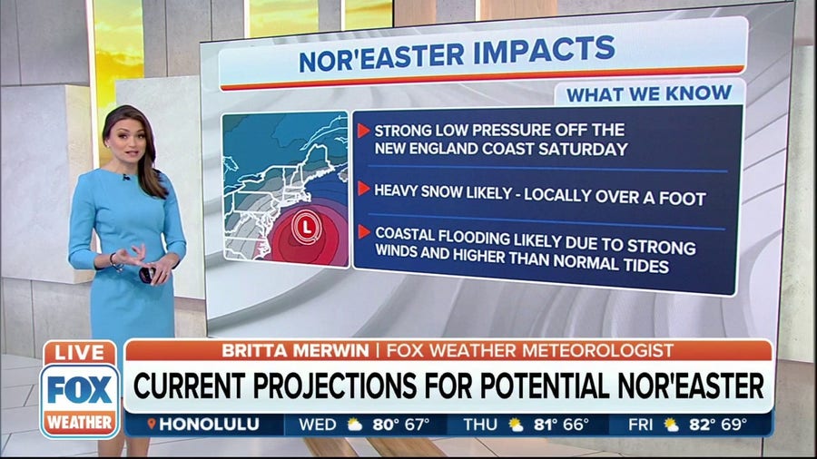 Over foot of snow, coastal flooding possible from potential nor'easter