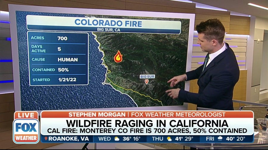 'Colorado Fire' in California currently 700 acres, 50 percent contained