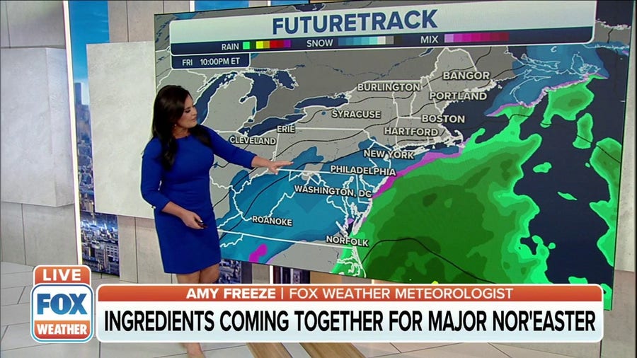 Significant nor'easter to impact parts of the East Coast this weekend