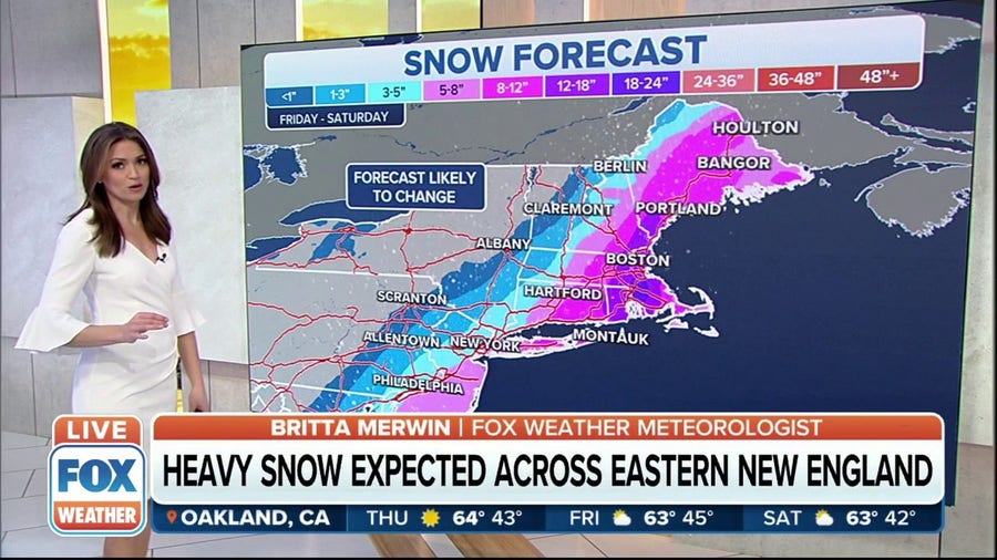 Blizzard conditions possible in parts of Northeast from weekend nor'easter