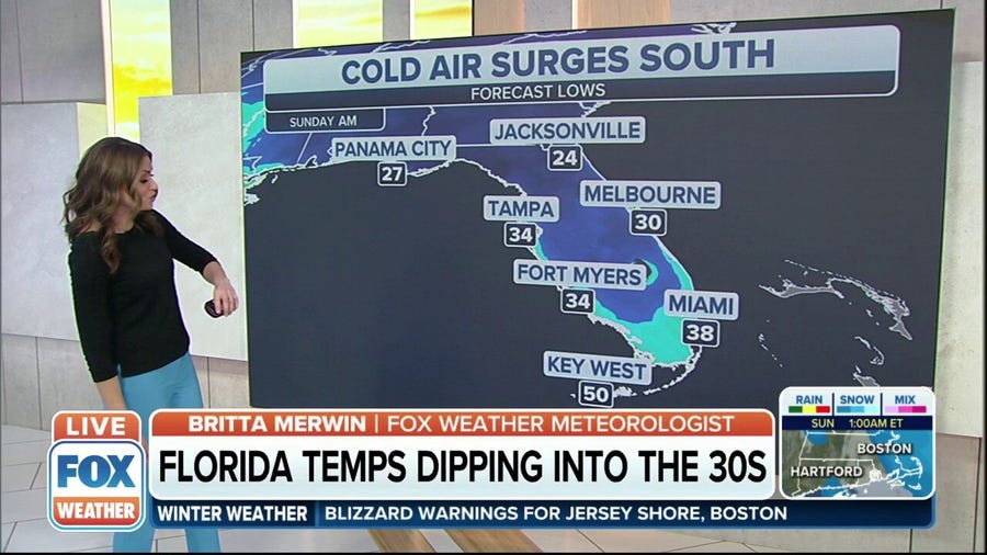 Florida to see below-freezing temperatures this weekend