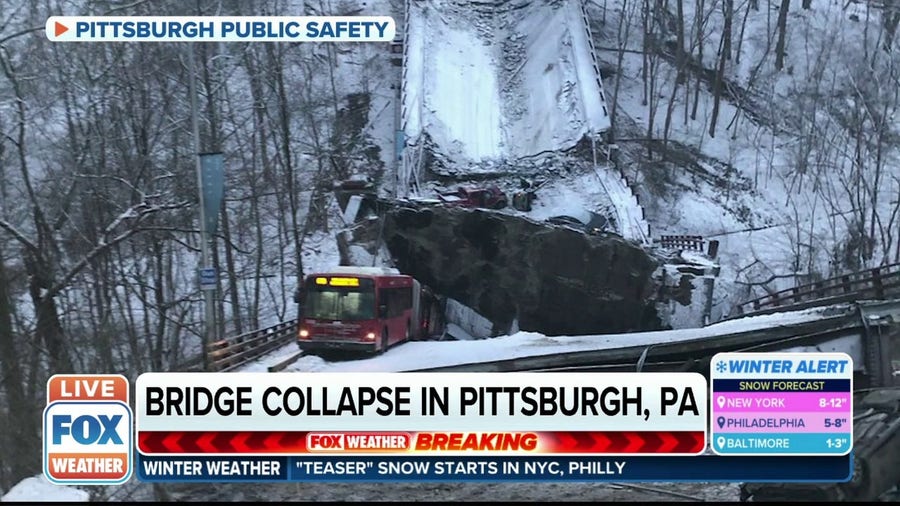 Bridge collapse in Pittsburgh leaves 10 people injured