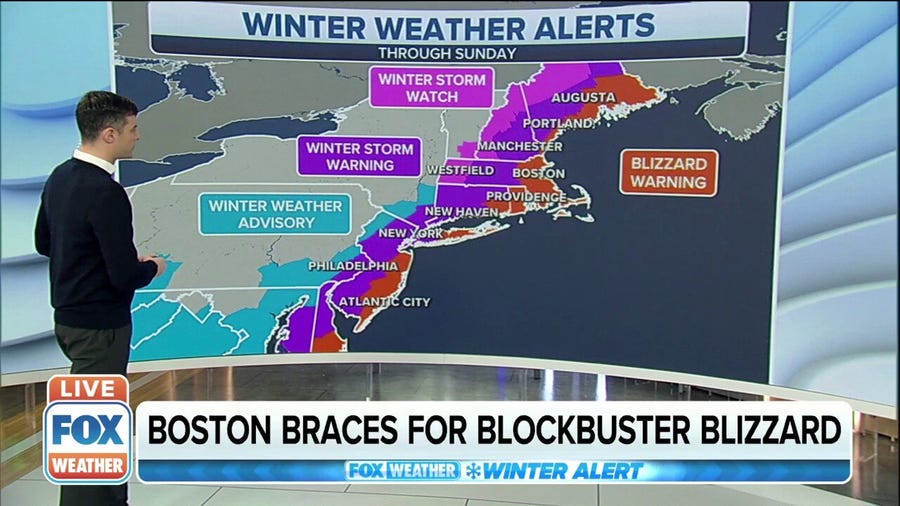 More than 700 miles of blizzard warnings up for the east coast with nor'easter