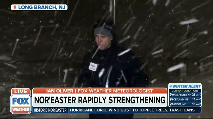 Nor'easter rapidly strengthens as zero visibility expected in parts of Northeast