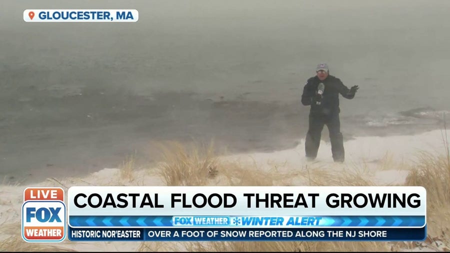 Coastal flood threat growing as winds scream along East Coast