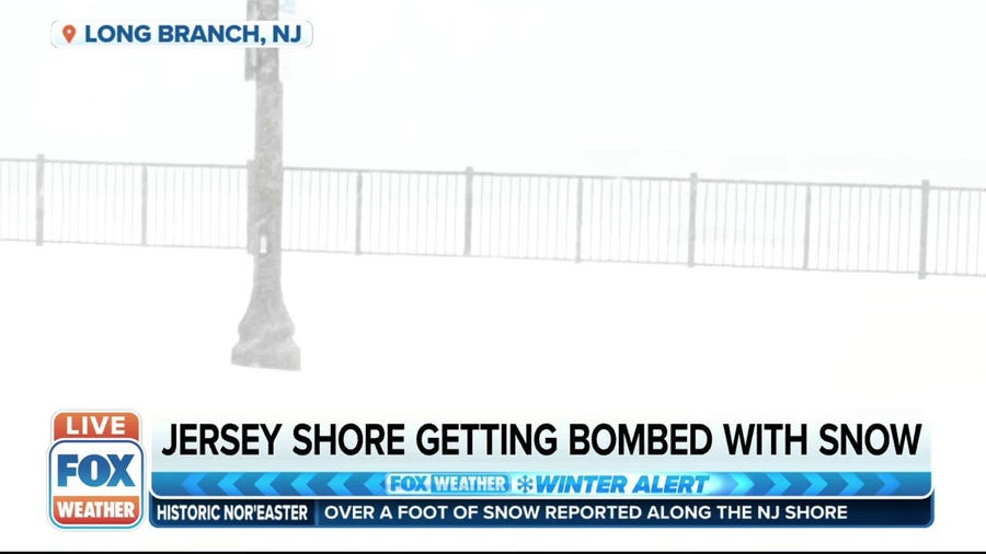 Jersey Shore already blasted with a foot of snow from nor'easter