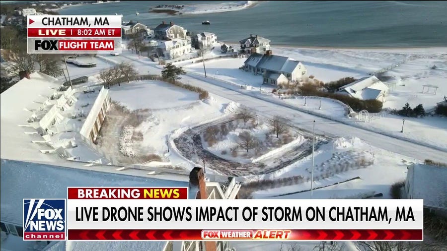 FOX Flight Team shows snowy scene in Massachusetts