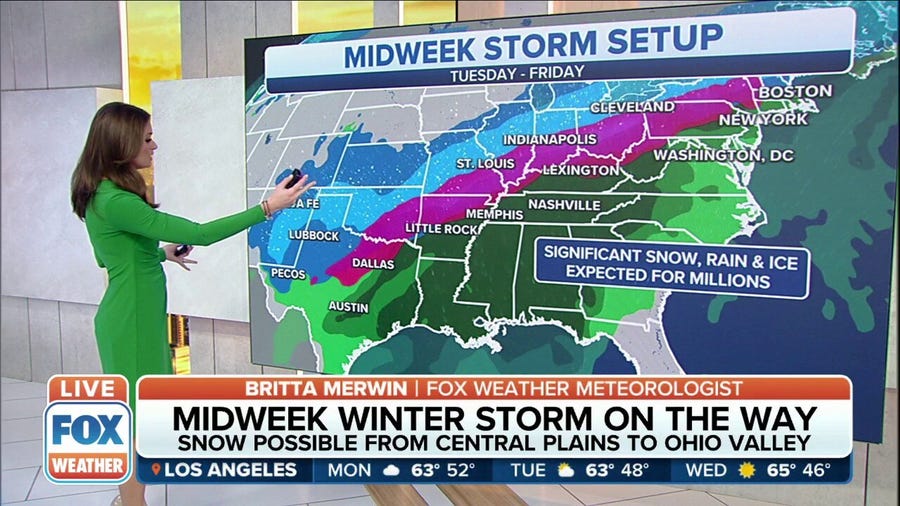 Next winter storm to spread snow, ice from Texas to Midwest, Northeast