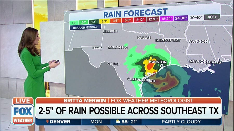 Southeastern Texas faces flash flood threat on Monday