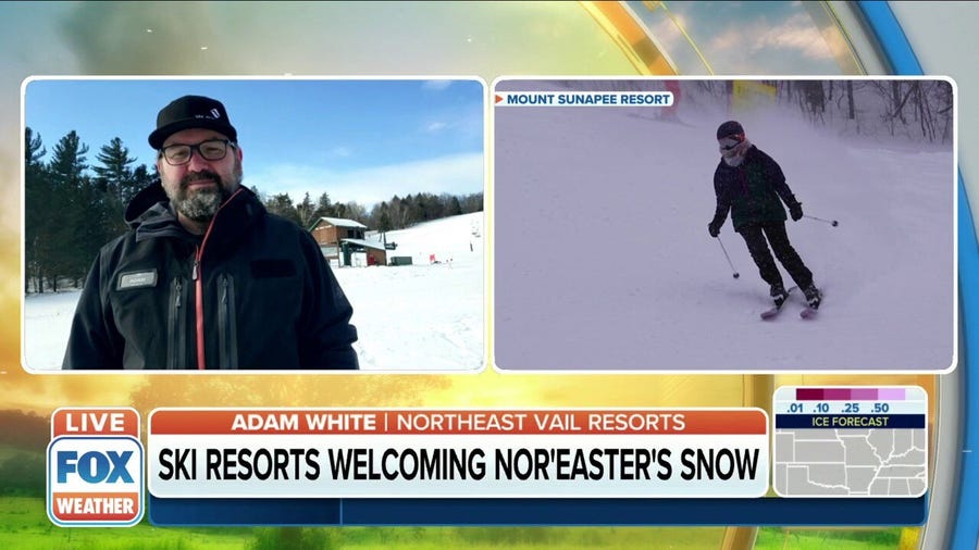 Ski resorts welcome the snow from historic nor'easter over the weekend