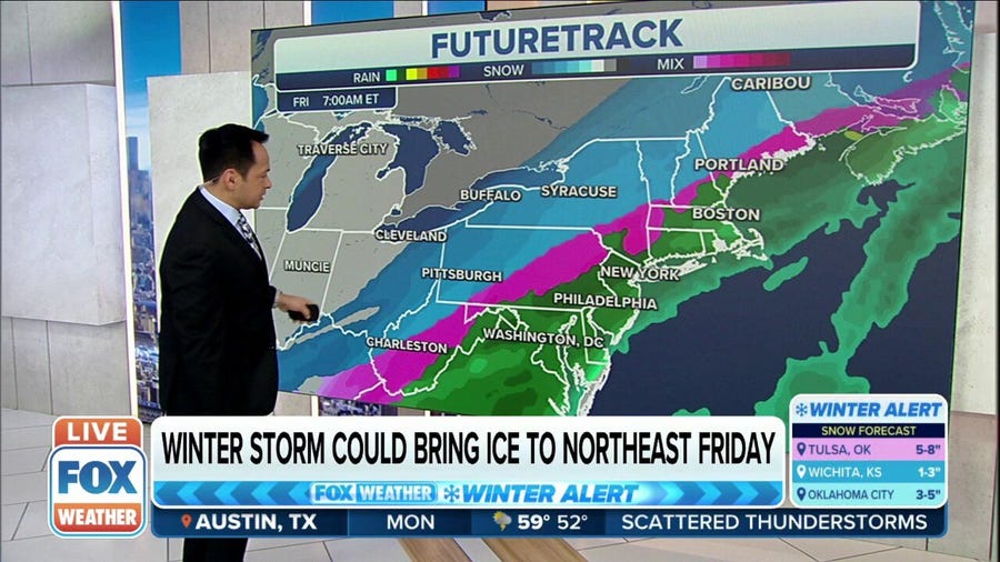Winter storm could bring ice to Northeast on Friday