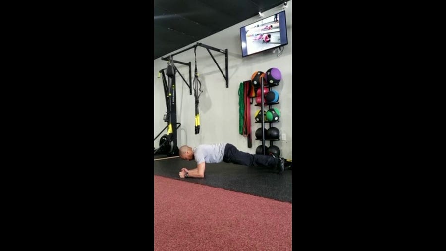 Planks help strengthen your core for a better snow shoveling motion