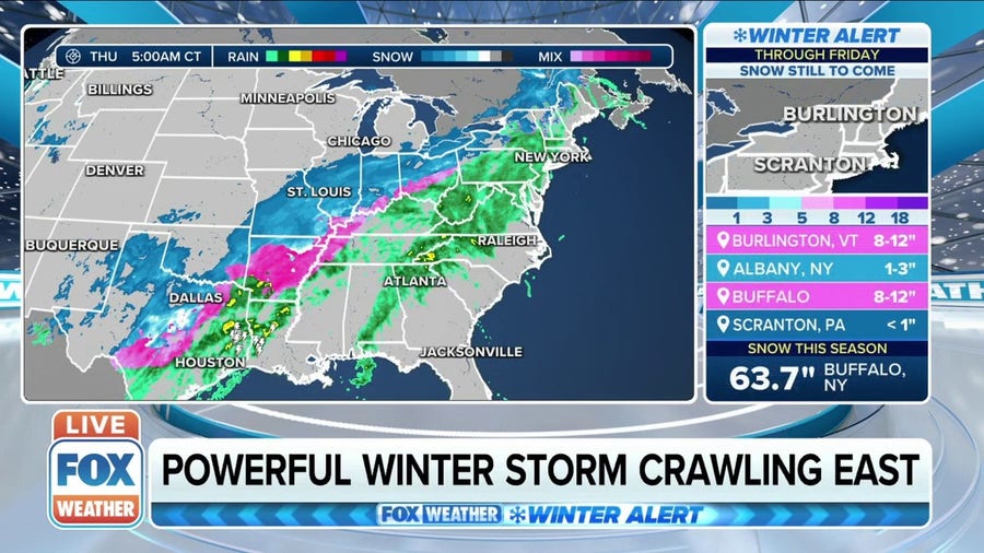 Powerful winter storm packs snowy, icy punch for more than 100 million people